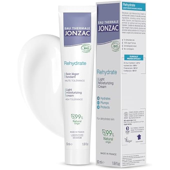 JONZAC EAU THERMALE | FONDANT LIGHT SKIN - REHYDRATE | 24H HYDRATION  PROTECTS, STRENGTHENS | PLUMP UP SKIN | NORMAL TO MIXED SKIN | HYALURONIC ACID | 99% NATURAL ORIGIN|50 ML - Image 1